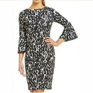 Calvin Klein Dress Black Animal Print 6